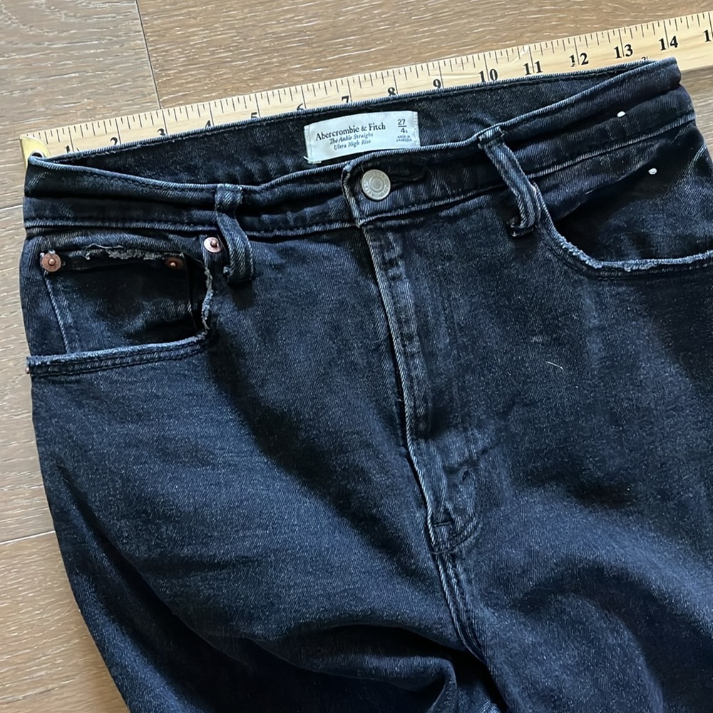 Abercrombie & Fitch The Ankle Straight Ultra High Rise size 27/4 - Picture 7 of 14